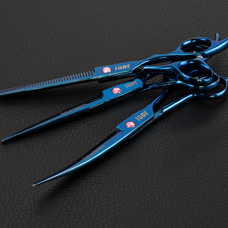 toby炫彩蓝钢打薄7-8宠物美容