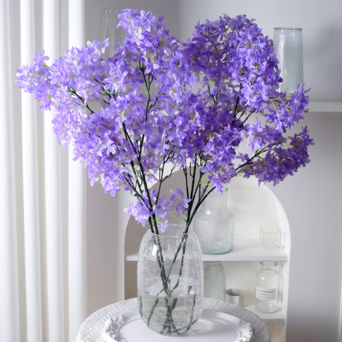 丁香花仿真花紫色樱花高级摆件