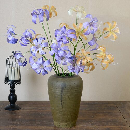 仿真花金百合3D胶片手感装饰摆件