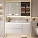 304不锈钢浴室柜组合卫生间洗脸洗手陶瓷一体盆防水圆弧洗漱台盆