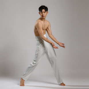 D386舞蹈裤高腰铅笔裤现代芭蕾舞蹈穿搭演出服练功服新款男胡沈员