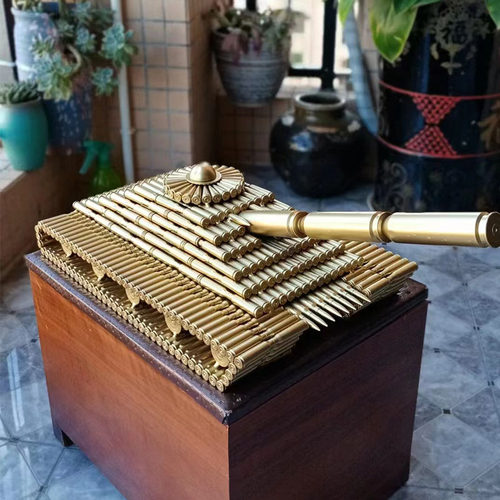弹壳工艺品摆件飞机坦克模型家居装饰纯手工生日礼物退役弹壳收藏