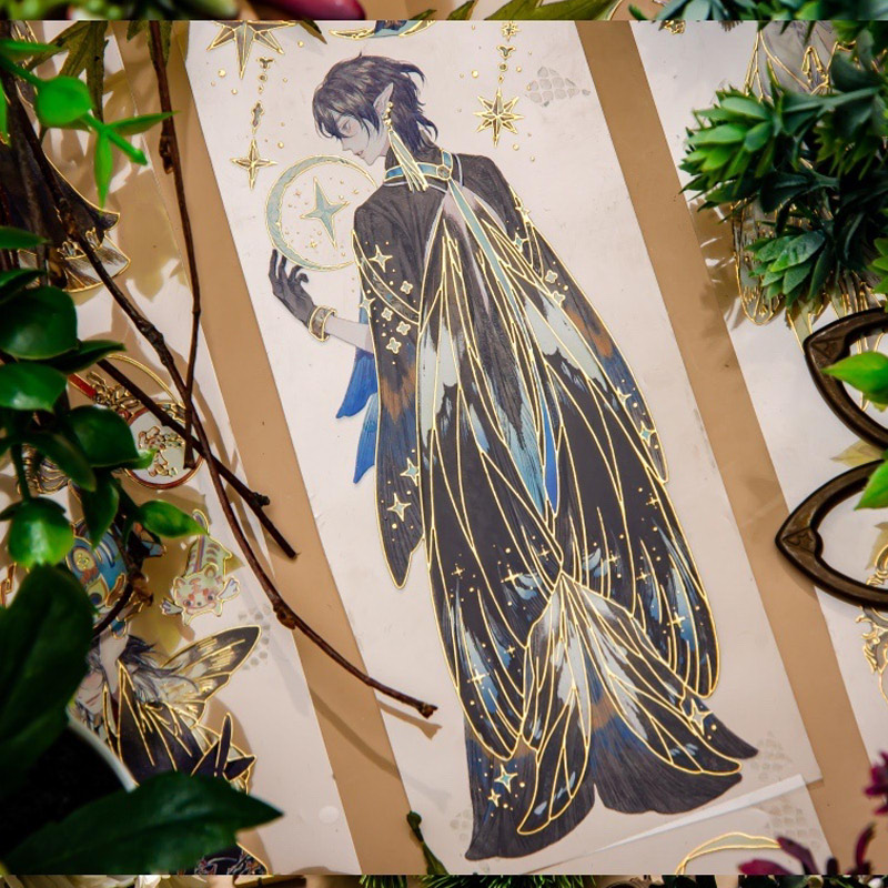 当季限定山思海绪立体烫金pet