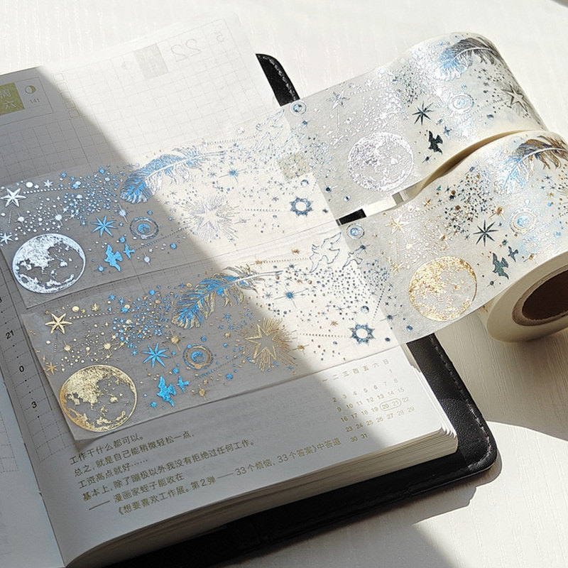 【祈鸟】日本cosmotech白夜飞行零式金箔银箔和纸胶带分装,文具电教/文化用品/商务用品,和纸胶带,淘宝优惠券,粉丝福利购,淘宝优惠卷