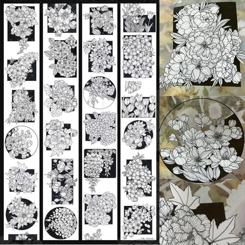 祈鸟黑白之间手账胶带分装
