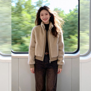 浅咖色外套女春秋保暖韩系简约穿搭糯唧唧温柔风小个子绝美上衣服