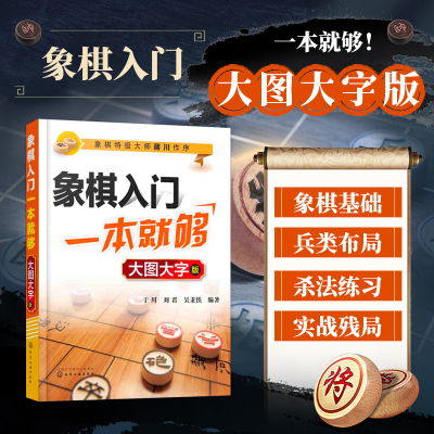 象棋入门一本就够 大图大字版 象棋的基础 残局 杀法 布局和中局内容 按照难易程度进行讲解 适合初学者迅速掌握 运用于实战 指南