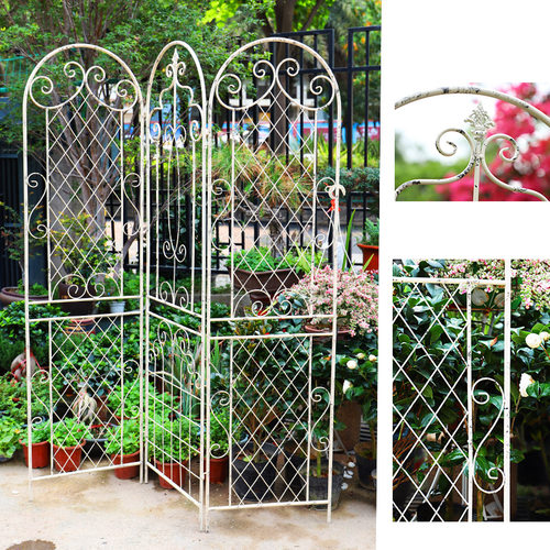 做旧户外花园铁艺铁线屏风网格