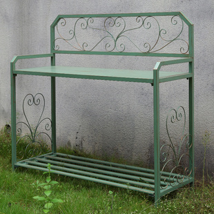 美式户外庭院铁艺花架置物架阳台花园多层花架子室内落地大花盆架