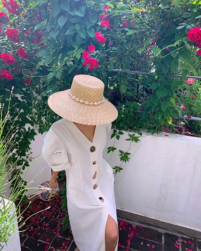 monana韩国款度假麦秆装饰草帽