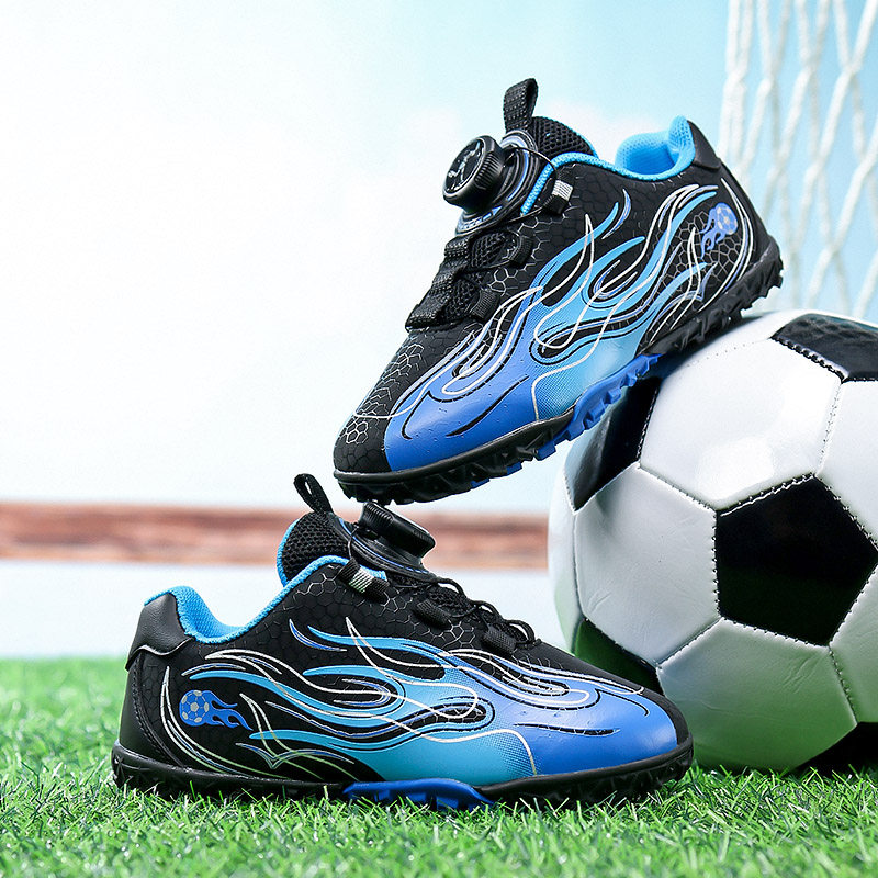 儿童足球鞋旋转扣TF碎钉田径跑步
