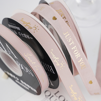 砂粉烫金丝带生日蛋糕打包装饰