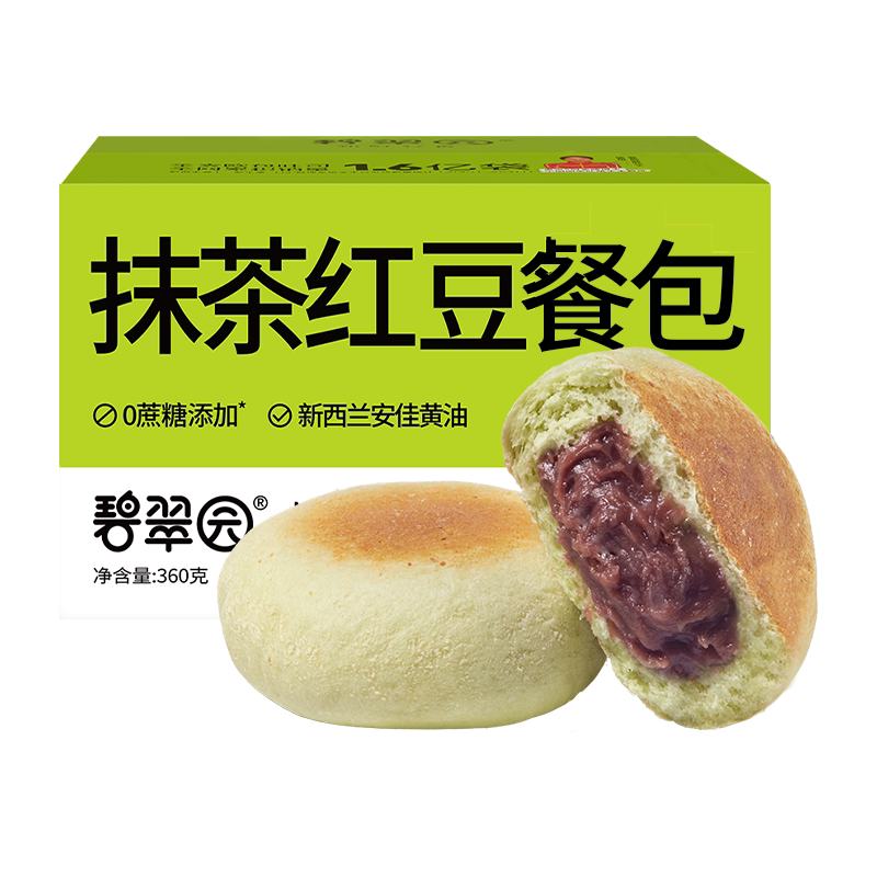 碧翠园红豆夹心黄油面包0蔗糖