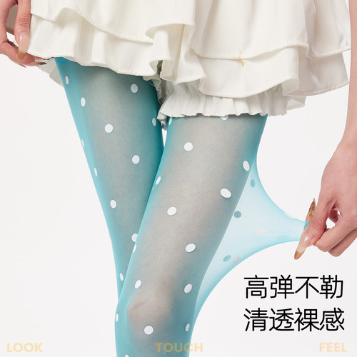 韩系芭蕾风波点显瘦美肤丝袜女
