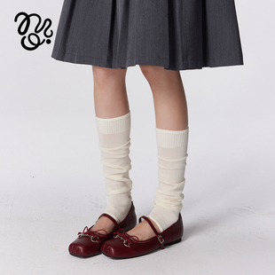 mingoto芭蕾风踩脚袜套白色小腿堆堆袜女款 修饰腿型腿套 春夏薄款