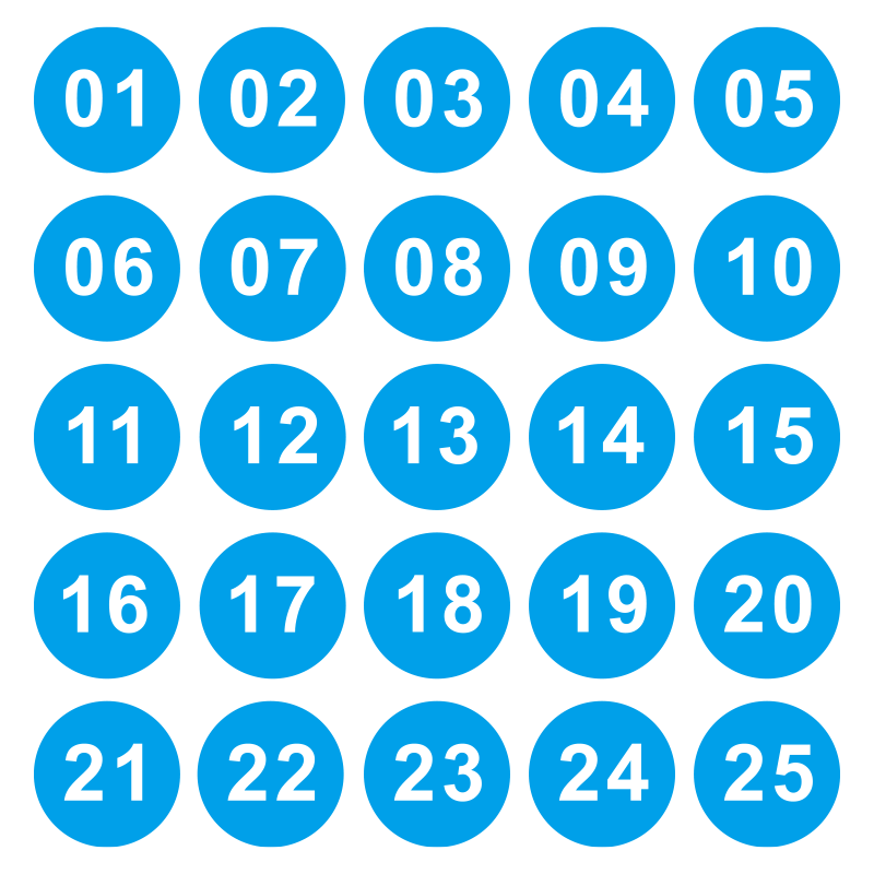 数字号码编号提示贴防水磨砂材质