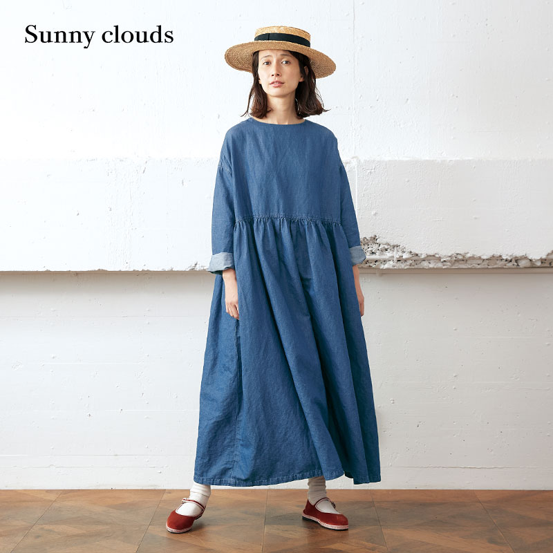 透气棉麻 质感靛蓝染 修型高腰线 成熟简洁