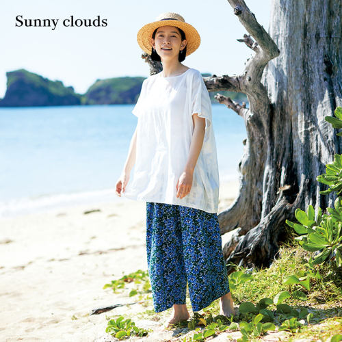 Sunnyclouds女式棉混九分裙裤
