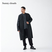 棉麻落肩中长款 桑妮库拉 男式 clouds 风衣外套 Sunny