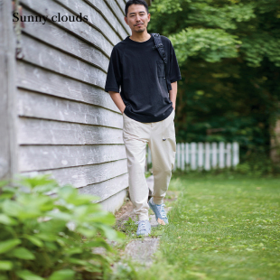 Sunny 桑妮库拉 clouds男式 纯棉休闲针织收口萝卜裤 秋季 长裤 新品