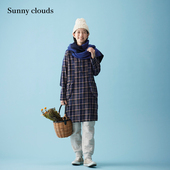 clouds纯棉格子衬衫 桑妮库拉 Sunny 裙口袋上衣宽松百搭