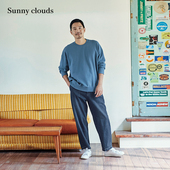 Sunny clouds 男式 桑妮库拉 纯棉宽松九分牛仔萝卜裤