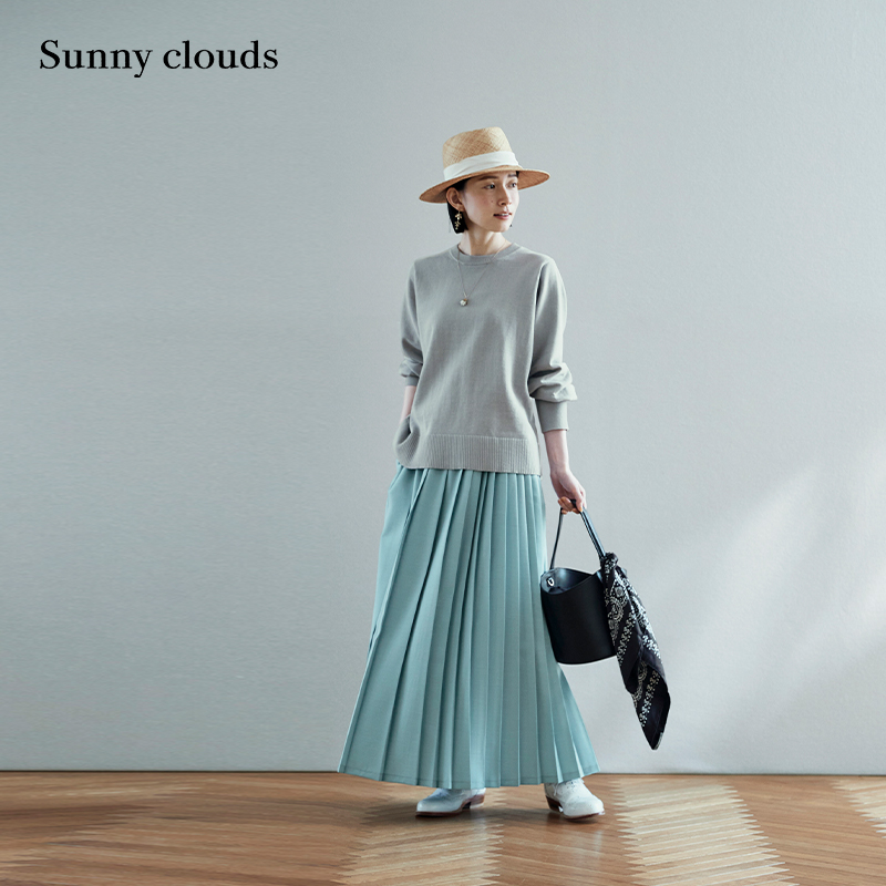 春季新品 桑妮库拉/Sunny clouds女式不对称百褶半身裙（薄荷绿） 女装/女士精品 半身裙 原图主图