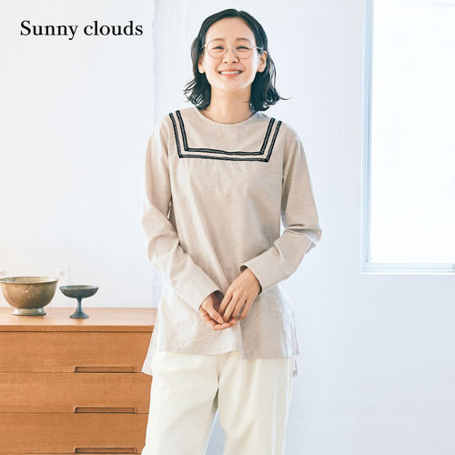 Sunnyclouds女式纯棉罩衫