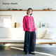 亚麻海军领衬衫 clouds 上衣粉色百搭女 Sunny 桑妮库拉