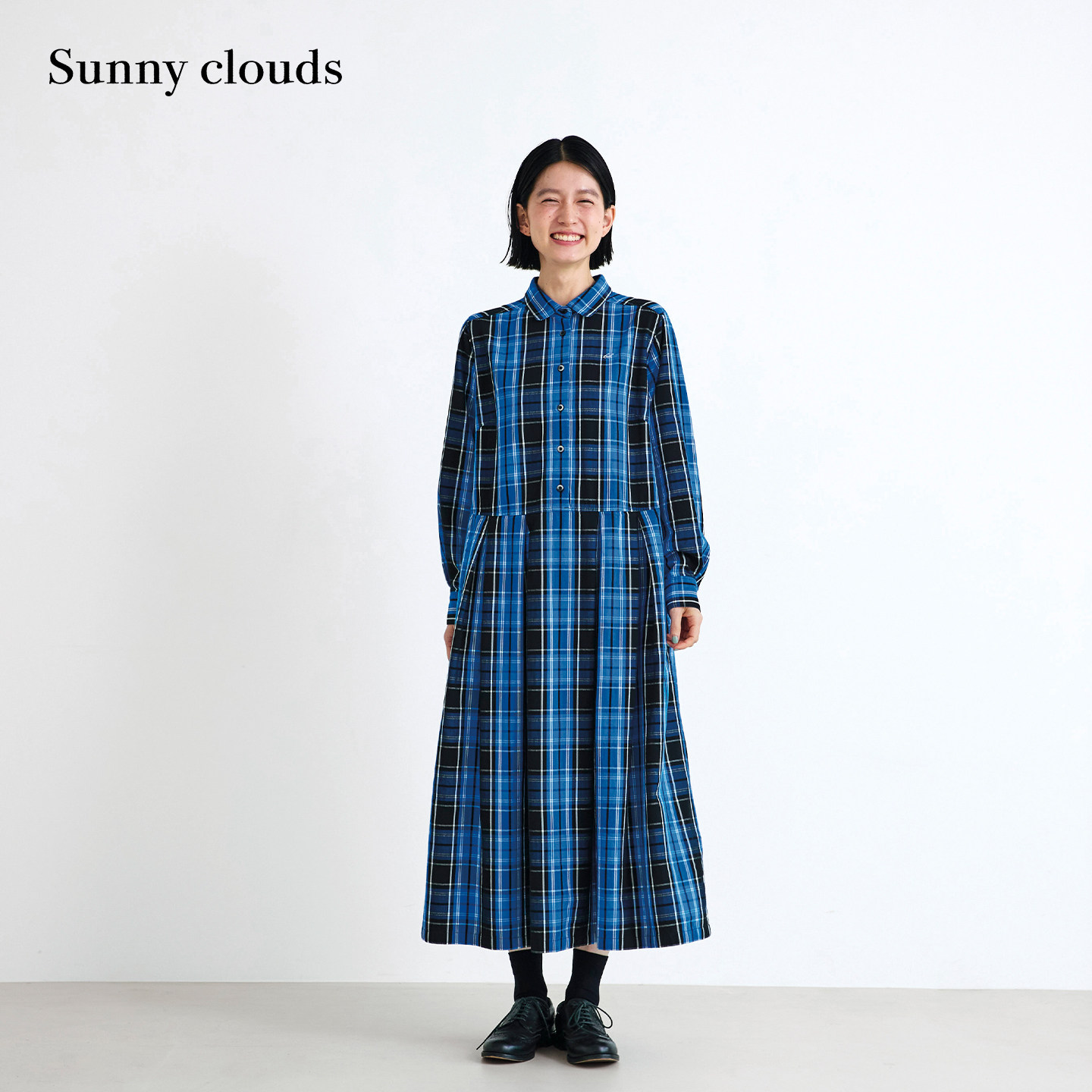 秋季新品 桑妮库拉/Sunny clouds 纯棉苏格兰格子连衣裙联名长裙