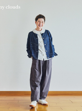 秋季新品 桑妮库拉/Sunny clouds 女式纯棉斜纹气球裤博主联名款