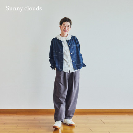 秋季新品 桑妮库拉/Sunny clouds 女式纯棉斜纹气球裤博主联名款
