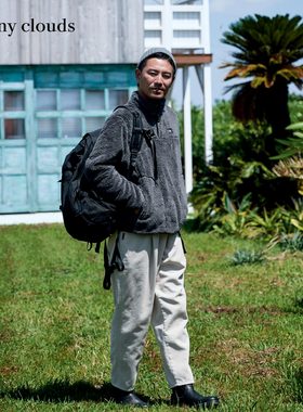 冬季新品 桑妮库拉/Sunny clouds男式山系亨利领双面摇粒绒衫灰色