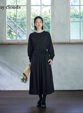 秋季新品 桑妮库拉/Sunny clouds女巫系列开衩半身裙日系复古罩裙