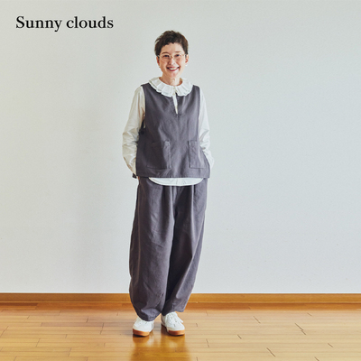 女式纯棉宽松背心马甲博主联名款