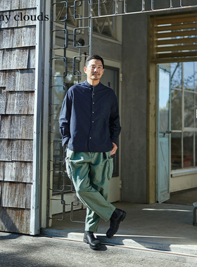 桑妮库拉/Sunny clouds 纯棉落肩宽松衬衫黑色外套百搭