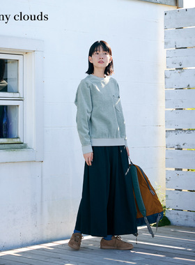 冬季新品 桑妮库拉/Sunny clouds 女式棉混弹力灯芯绒卫衣薄荷绿