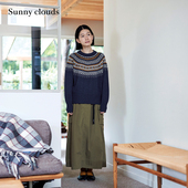 clouds 桑妮库拉 Sunny 羊毛混纺北欧风毛衣百搭上衣冬
