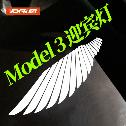 特斯拉车门迎宾灯天使之翼