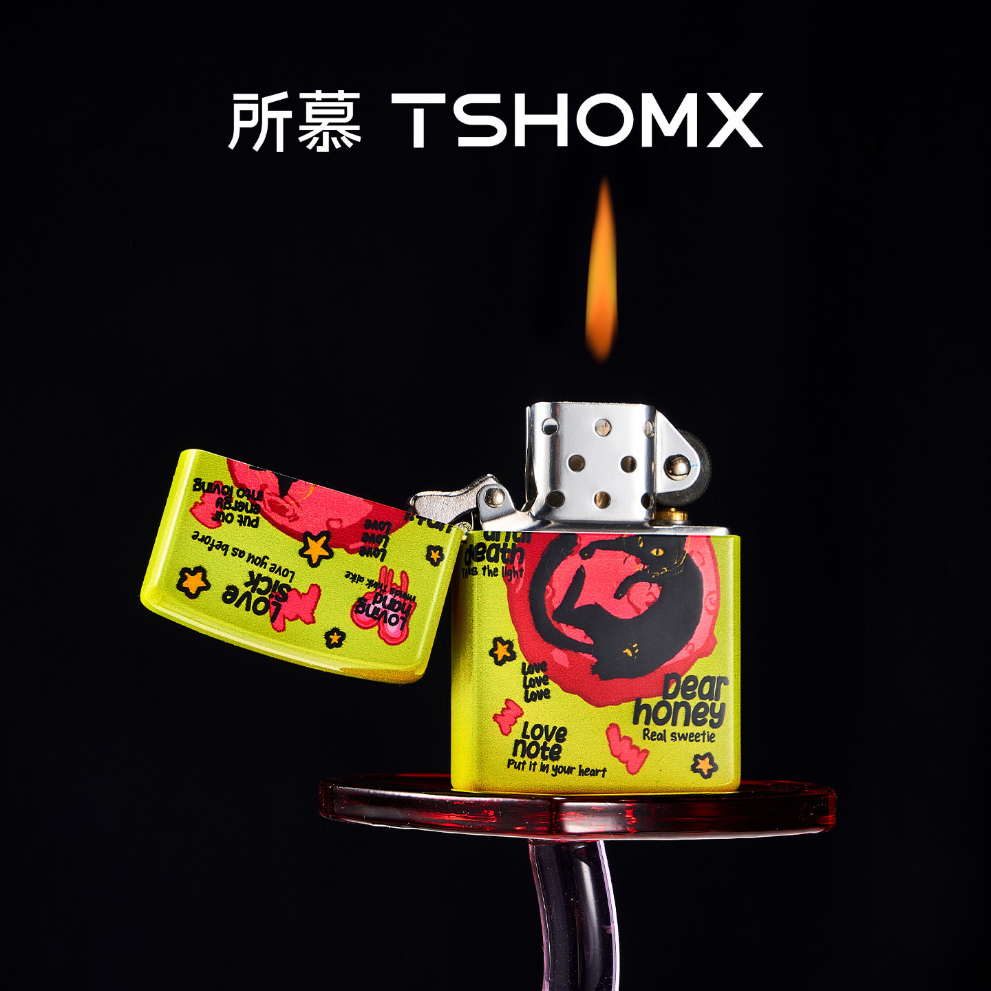 TSHOMX防风煤油打火机百变小猫定制创意惊喜生日礼物送男友正品