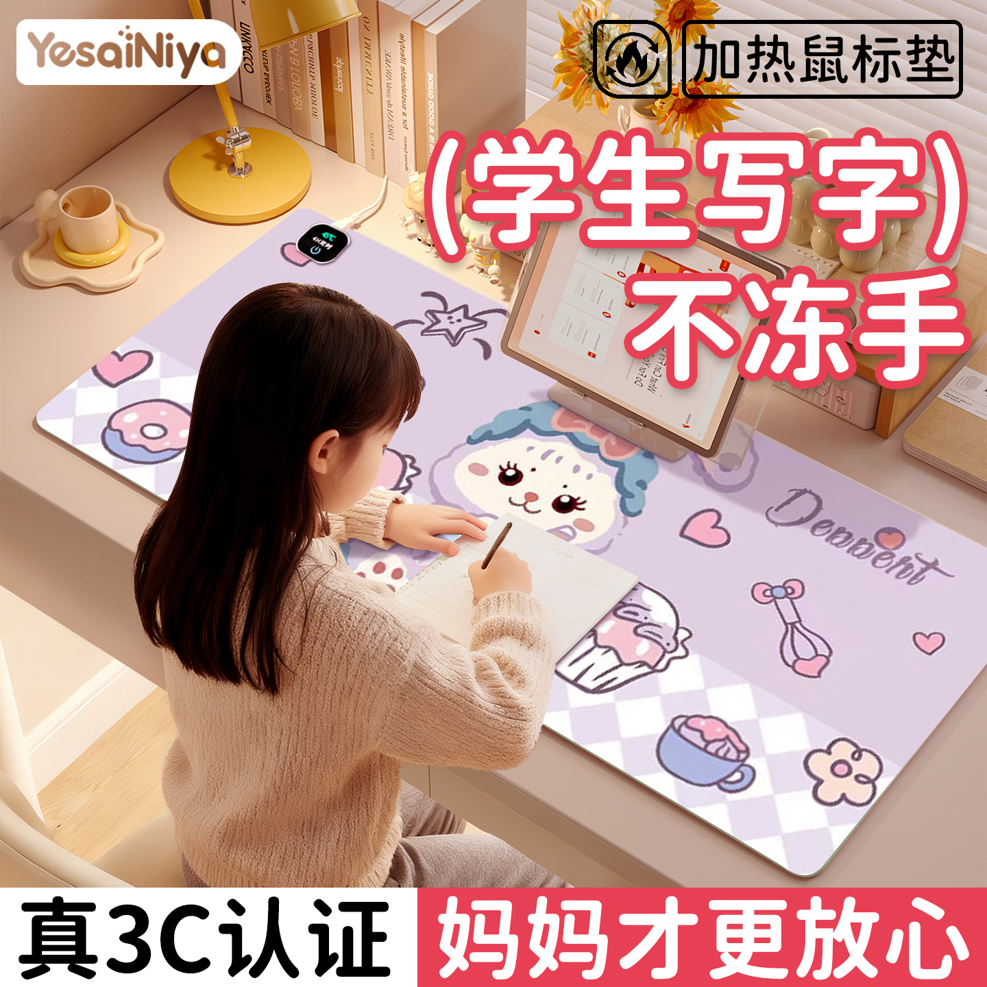 『学生写字专用』加热暖手桌垫