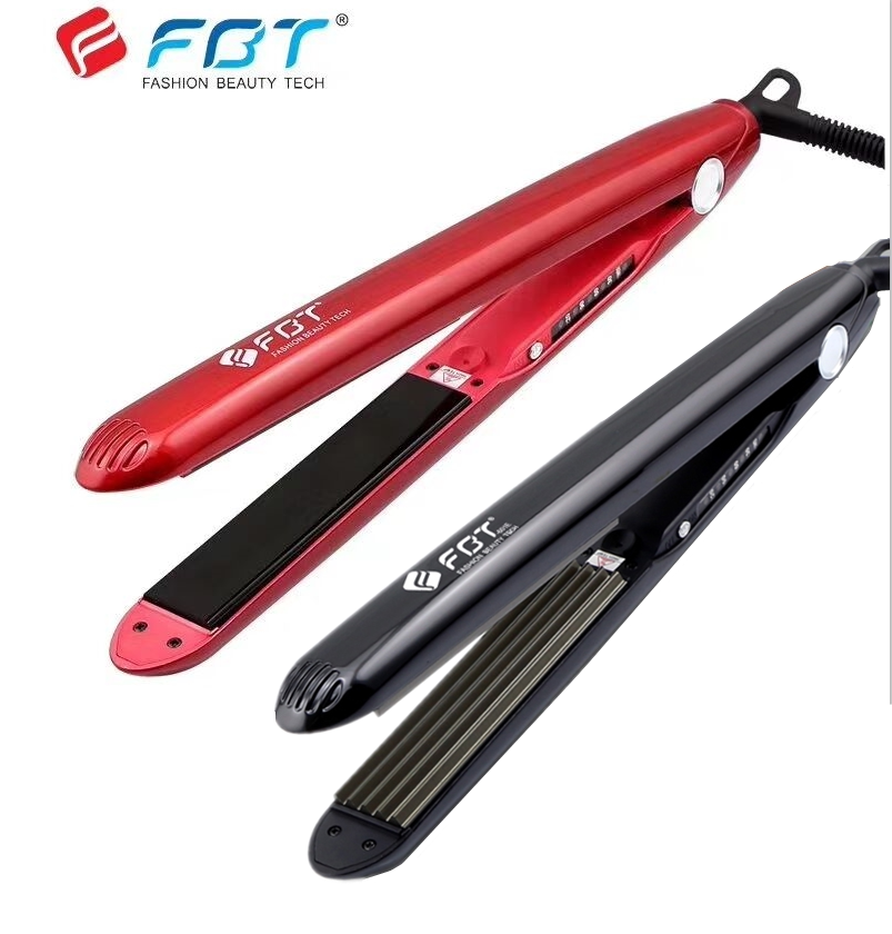 华兴美FBT卷直两用陶瓷夹板五档调温卷发直发器2.0CM窄款拉直板