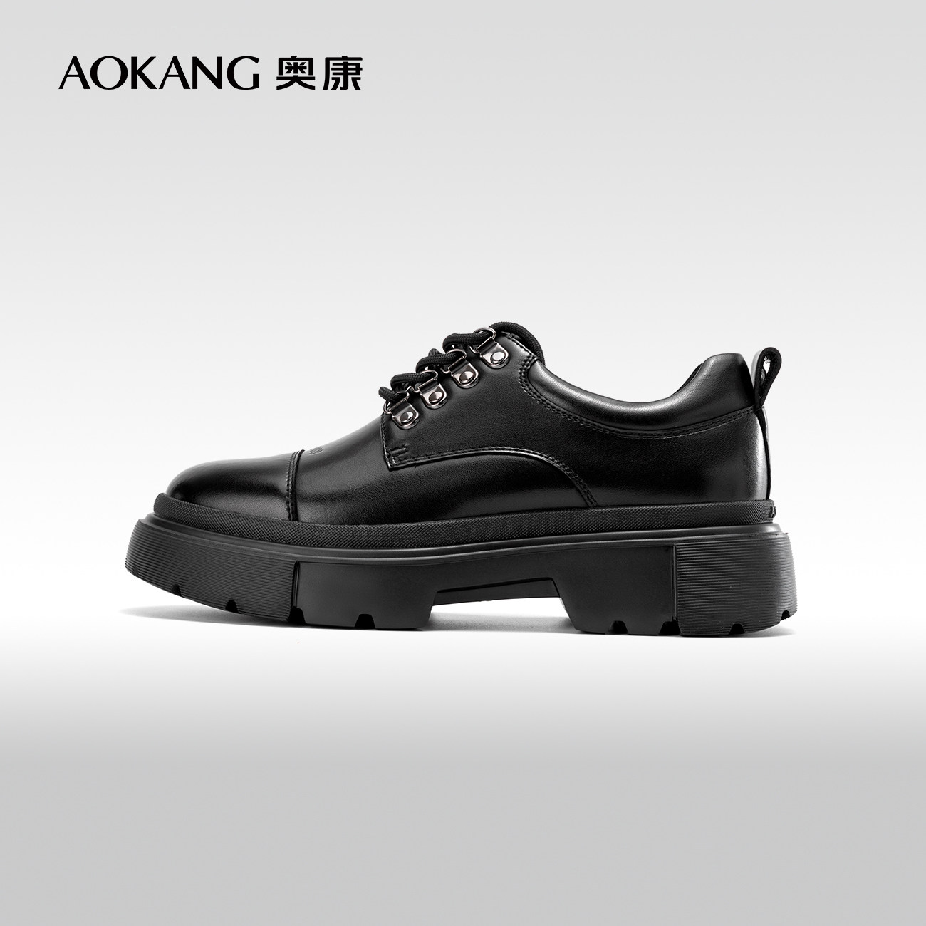 【运动皮鞋】奥康男女鞋情侣款春秋气质真皮时尚运动休闲鞋