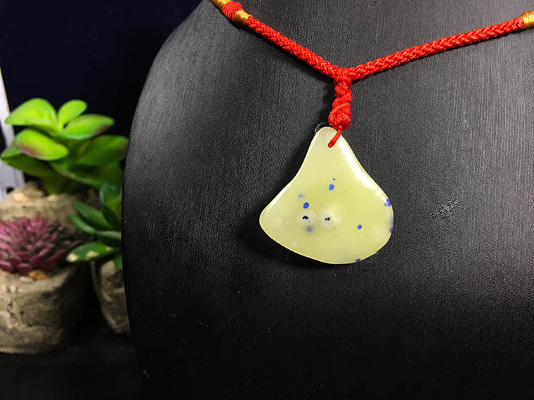 青田石蓝星挂坠k   灯光冻吊坠首饰挂饰收藏礼品金石篆刻