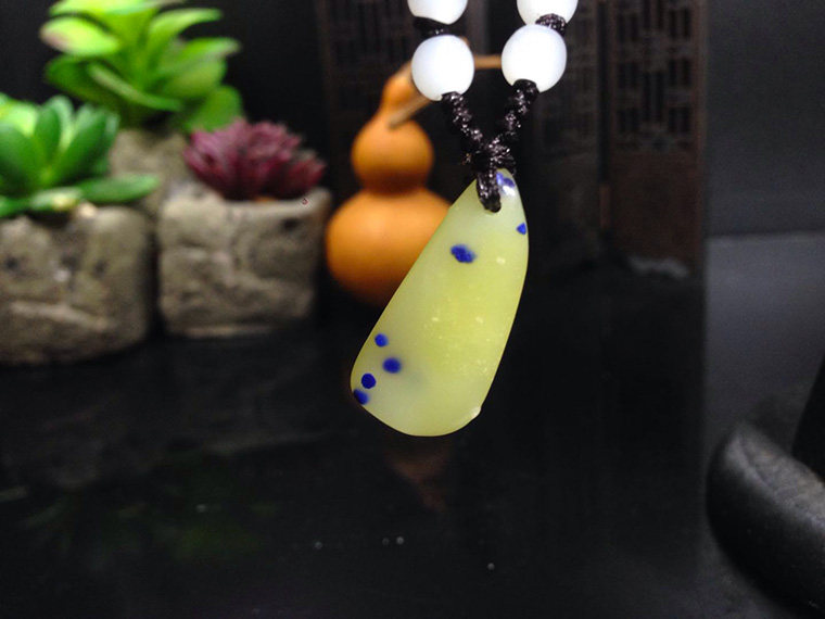 青田石蓝星挂坠c   灯光冻吊坠首饰挂饰收藏礼品金石篆刻