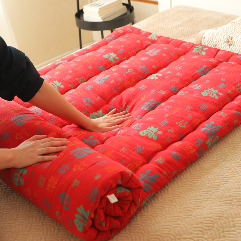 双层棉纱长绒棉花加厚床垫褥子棉絮棉被垫被褥垫手工学生宿舍铺底