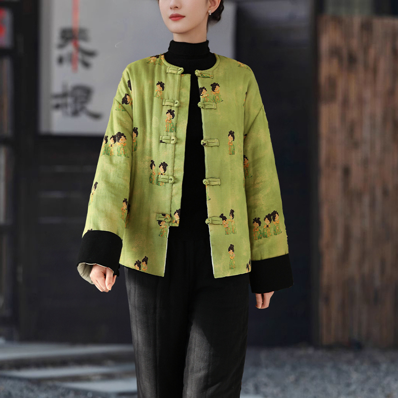 新中式国风棉服女2025新款冬季棉花加厚保暖棉衣外套唐装上衣