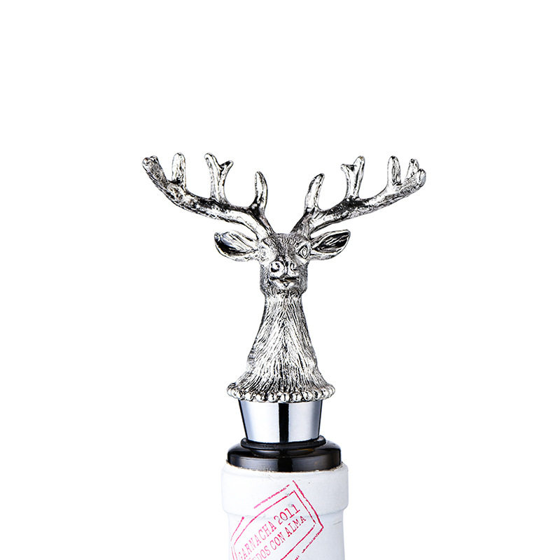 锌合金创意酒塞酒瓶盖子瓶塞野格圣鹿鹿头酒塞家用红酒酒塞酒瓶塞,餐饮具,酒塞,淘宝优惠券,粉丝福利购,淘宝优惠卷