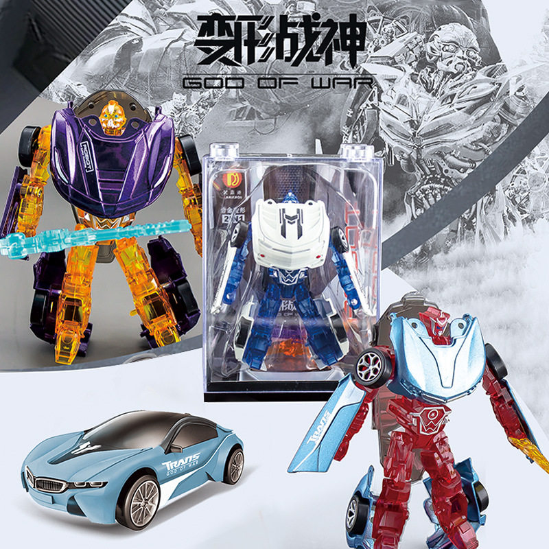 梵嘉迪仿真迷你合金变形汽车人模型 盲盒扭蛋Q版卡通小车儿童玩具