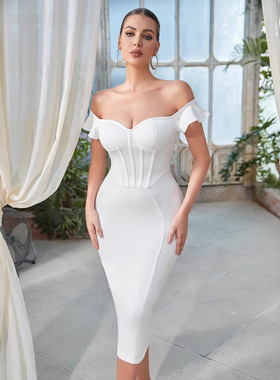 quet socialite temperament one shoulder evening dress dress